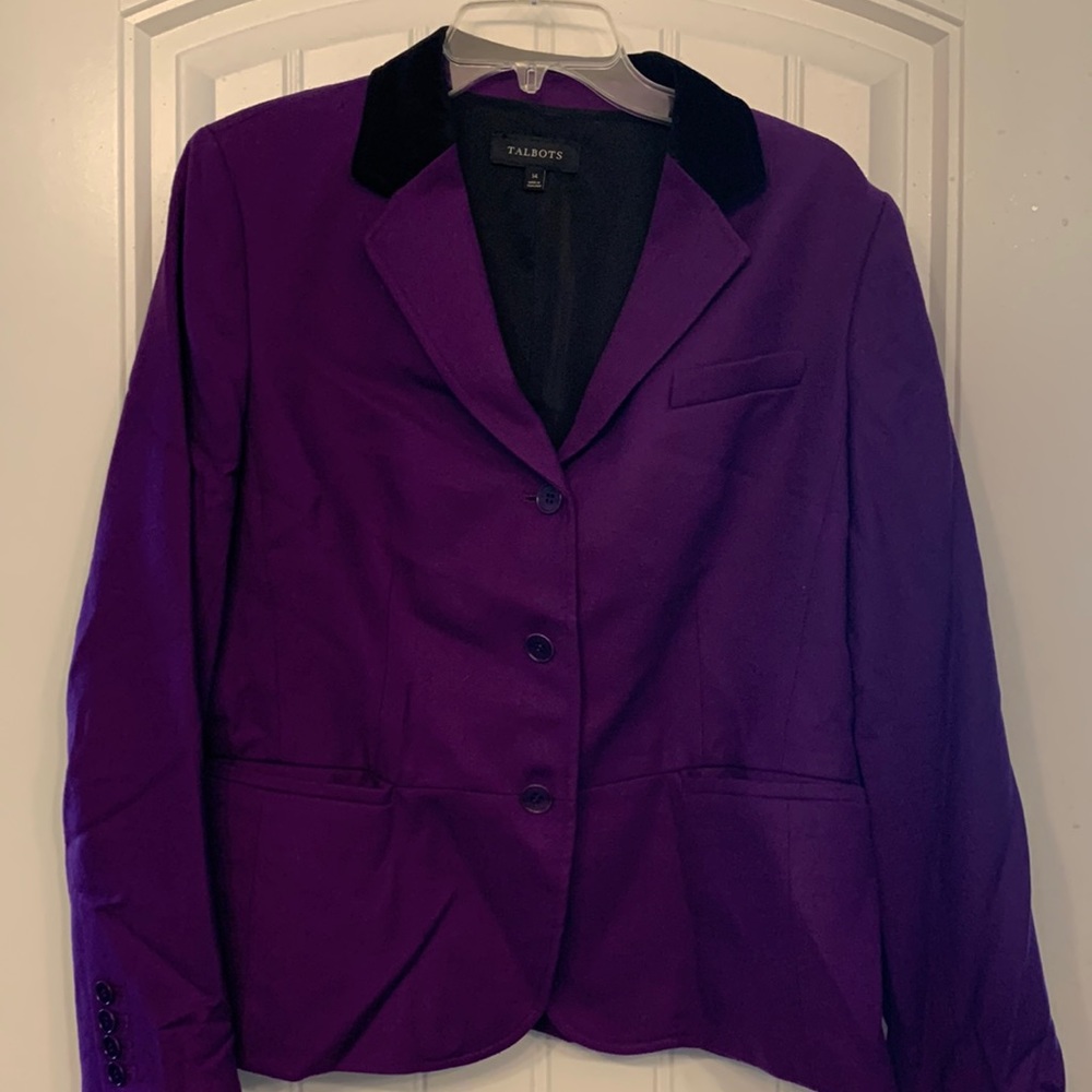 W’s Velvet Collar Talbots Blazer